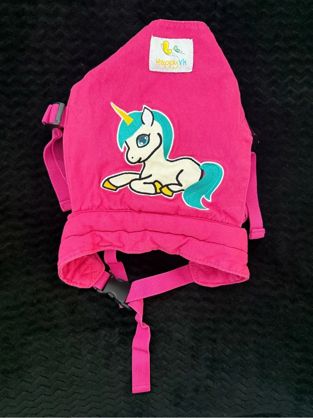 HappyVk Pink Unicorn Baby Doll Adjustable Carrier for Kids with  Padded Straps